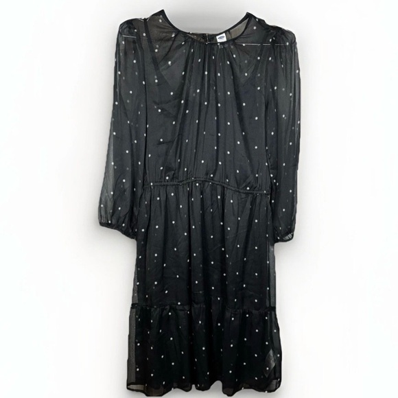 Old Navy Dresses & Skirts - NWT Old Navy Dress Black White Stars Chiffon Lined Midi Women’s Size Small